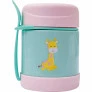 Potinho com Talher - Aço Inox - Térmico - 320ml - Animal Fun - Girafa - Buba