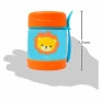 Potinho com Talher - Aço Inox - Térmico - 320ml - Animal Fun - Leão - Buba