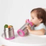 Potinho Infantil - Aço Inox - Térmico - 350ml - Rosa - Buba