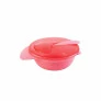 Pratinho Tigela - Bowl com Tampa e Colher - 300ml - Rosa - Buba