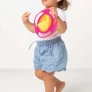 Pratinho Tigela - Giro Bowl com Tampa - 130ml - Rosa - Buba