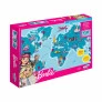 Quebra-Cabeça - 100 Peças - Madeira - Barbie - Mapa Mundi Travel - Xalingo