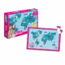 Quebra-Cabeça - 100 Peças - Madeira - Barbie - Mapa Mundi Travel - Xalingo