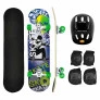 Skate com Kit Proteção - Caveira - DM Radical