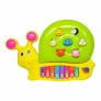 Tecladinho Musical Infantil - Divertido Caracol - Amarelo - DM Toys