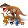 Dinossauro Tirano Rex com Som e Dinos - 43 cm - Marrom - Adijomar