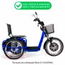 Triciclo Elétrico - Village PAM - Cesta - 800w Lithium - Azul - Plug and Move