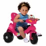 Triciclo Infantil - Passeio e Pedal - Velobaby Reclinável - Rosa-Preto - Bandeirante