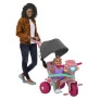 Triciclo Infantil com Capota - Passeio e Pedal - Rosa - Bandeirante