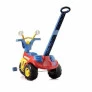 Triciclo Infantil com Empurrador Removível - Polícia - Azul - Cotiplás