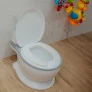 Troninho Infantil com Som - Vaso Sanitário - Cinza - Zippy
