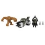 Veículo e Figuras - 10 cm - DC - Batmoto - Batman vs Clayface - Sunny