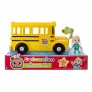 Veículo e Mini Boneco - CoComelon - Ônibus Escolar Musical e JJ - Amarelo - Candide
